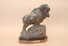 Prairie Grasslands, Bronze American Bison Sculpture, Realist, Edition 19/45