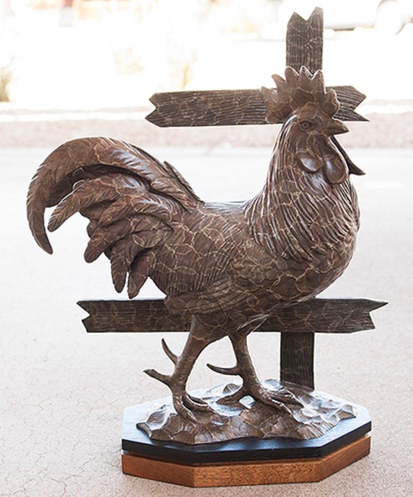 Pattugliamento del cortile - Sculpture di Gerald Balciar