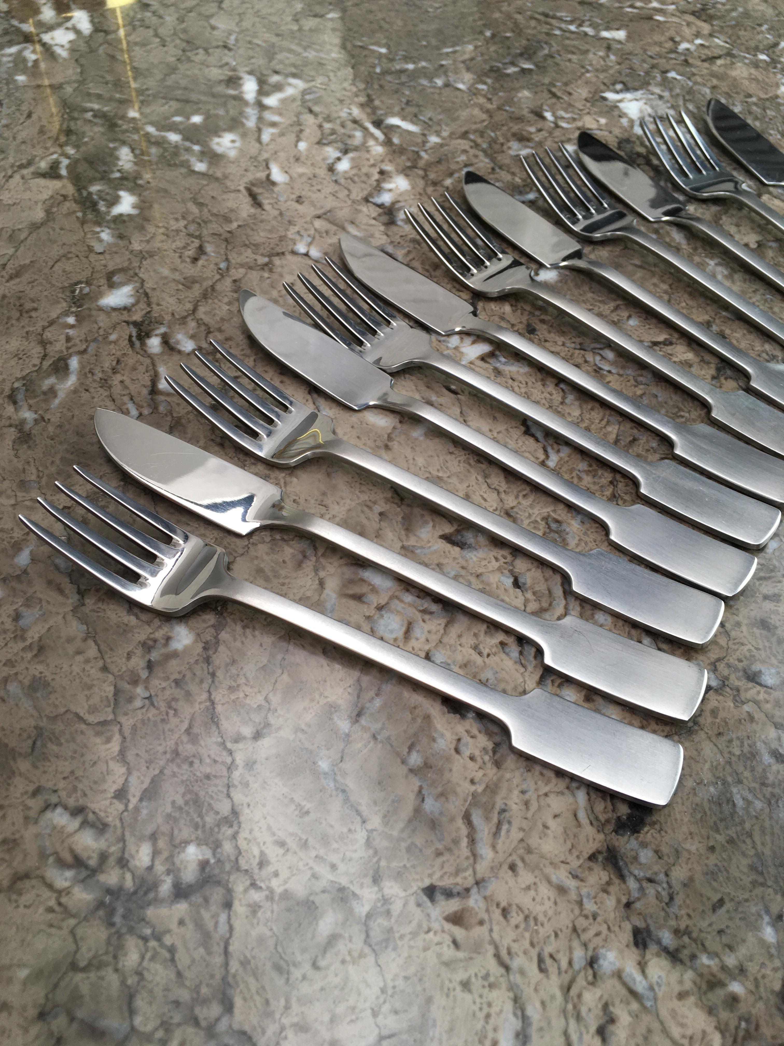 Gerald Benney Stainless Cutlery by Viners of Sheffield, British, 1970s For Sale 2
