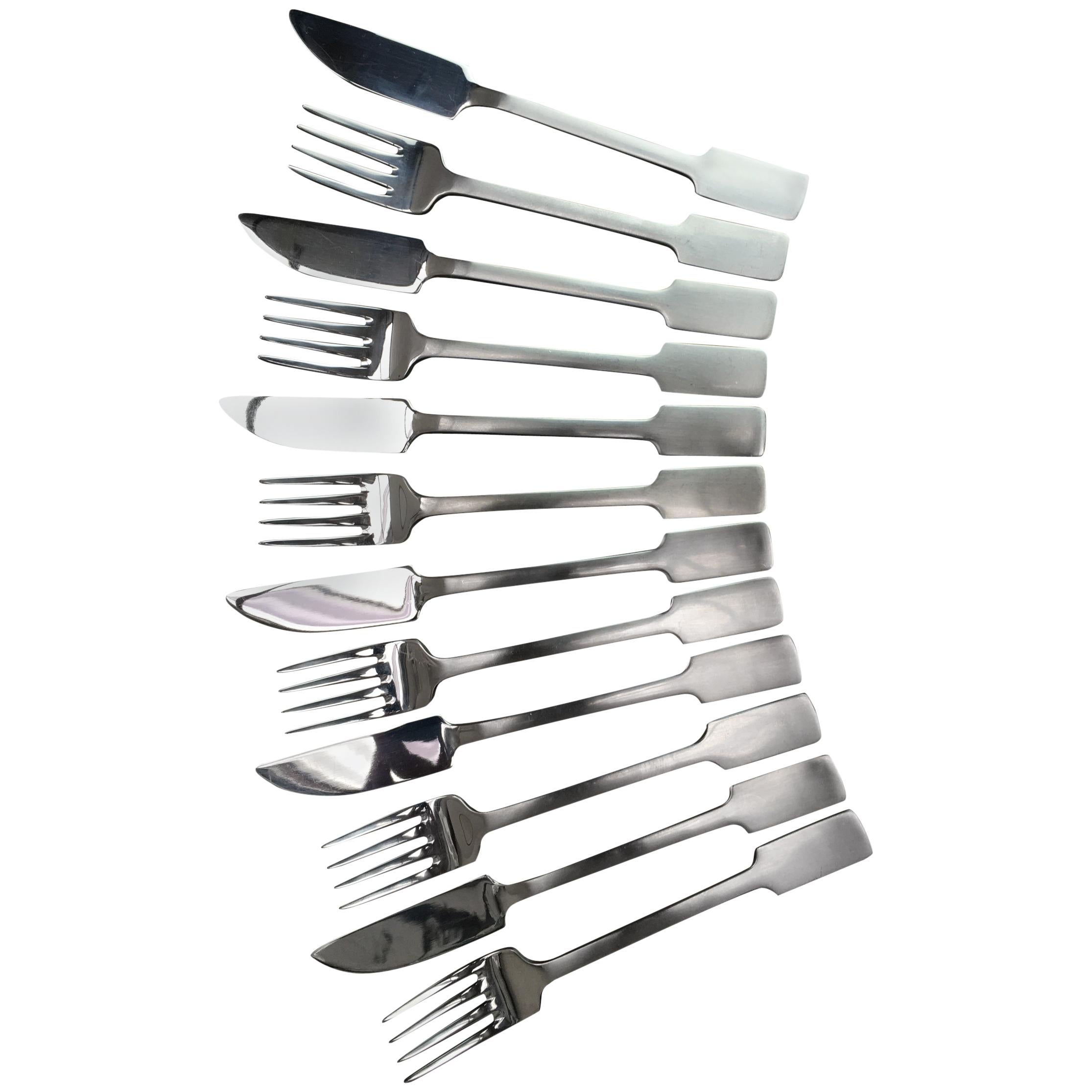 Gerald Benney Stainless Cutlery by Viners of Sheffield, British, 1970s For Sale