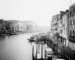 Canal Grande, Italy,  Venice, black and white fine art photography, landscape