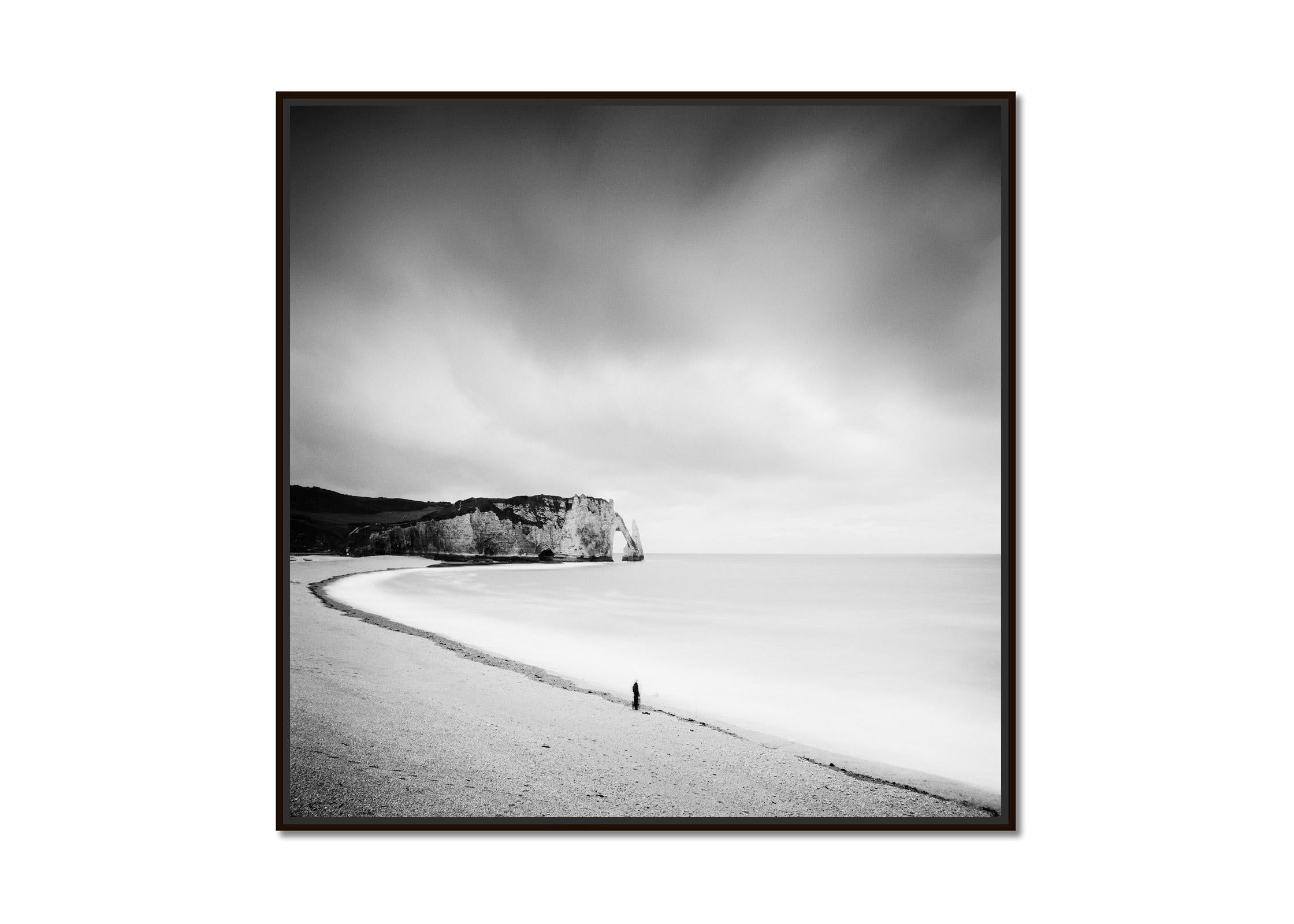 Fishermans Dream beach coast cliffs black white landscape fine art photography - Photograph by Gerald Berghammer, Ina Forstinger
