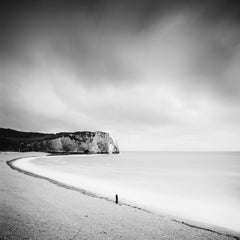 Fishermans Dream plage côte falaises noir blanc paysage photographie d'art