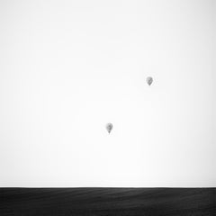 Hot Air Balloon, Championship, Austria, contemporary minimalist black and white