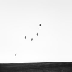 Hot Air Balloon, World Championship, Austria, black and white art photography