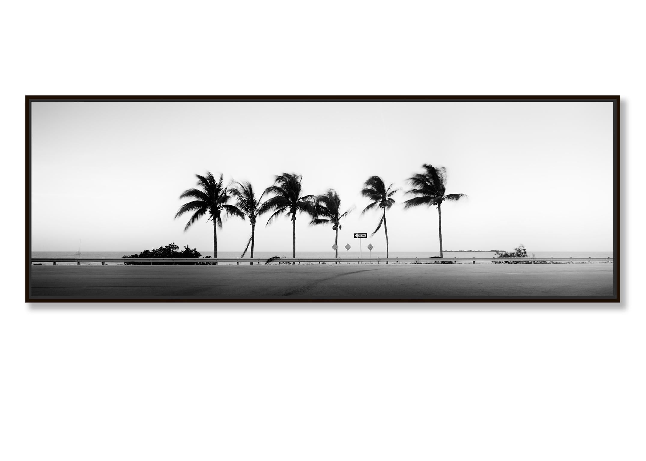 One Way, Panorama, Florida, USA, black and white landscape photography, fine art - Photograph by Gerald Berghammer, Ina Forstinger