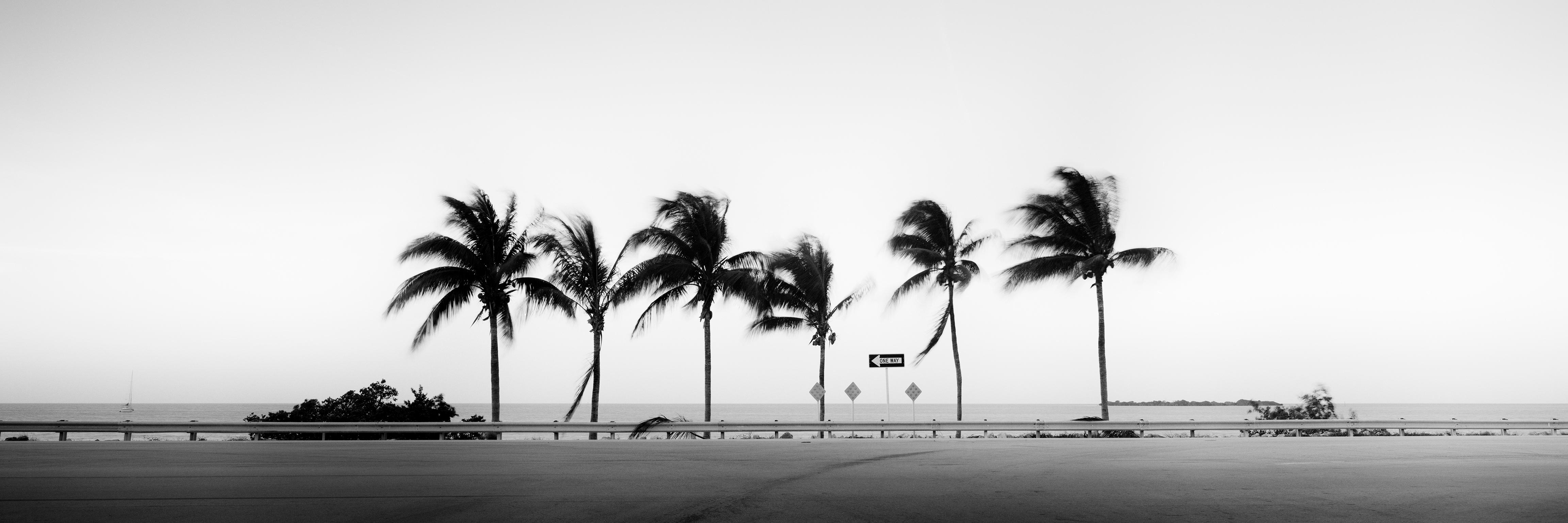 Gerald Berghammer, Ina Forstinger Black and White Photograph - One Way, Panorama, Florida, USA, black and white landscape photography, fine art