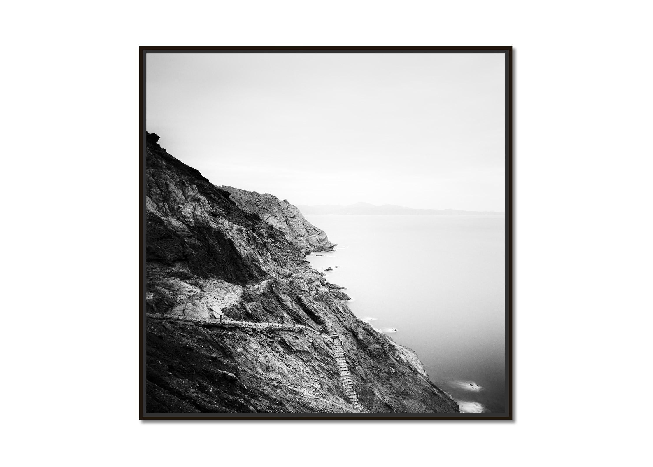 Stairway to Beach, Portugal, fine art black and white photography, landscapes   - Photograph by Gerald Berghammer, Ina Forstinger
