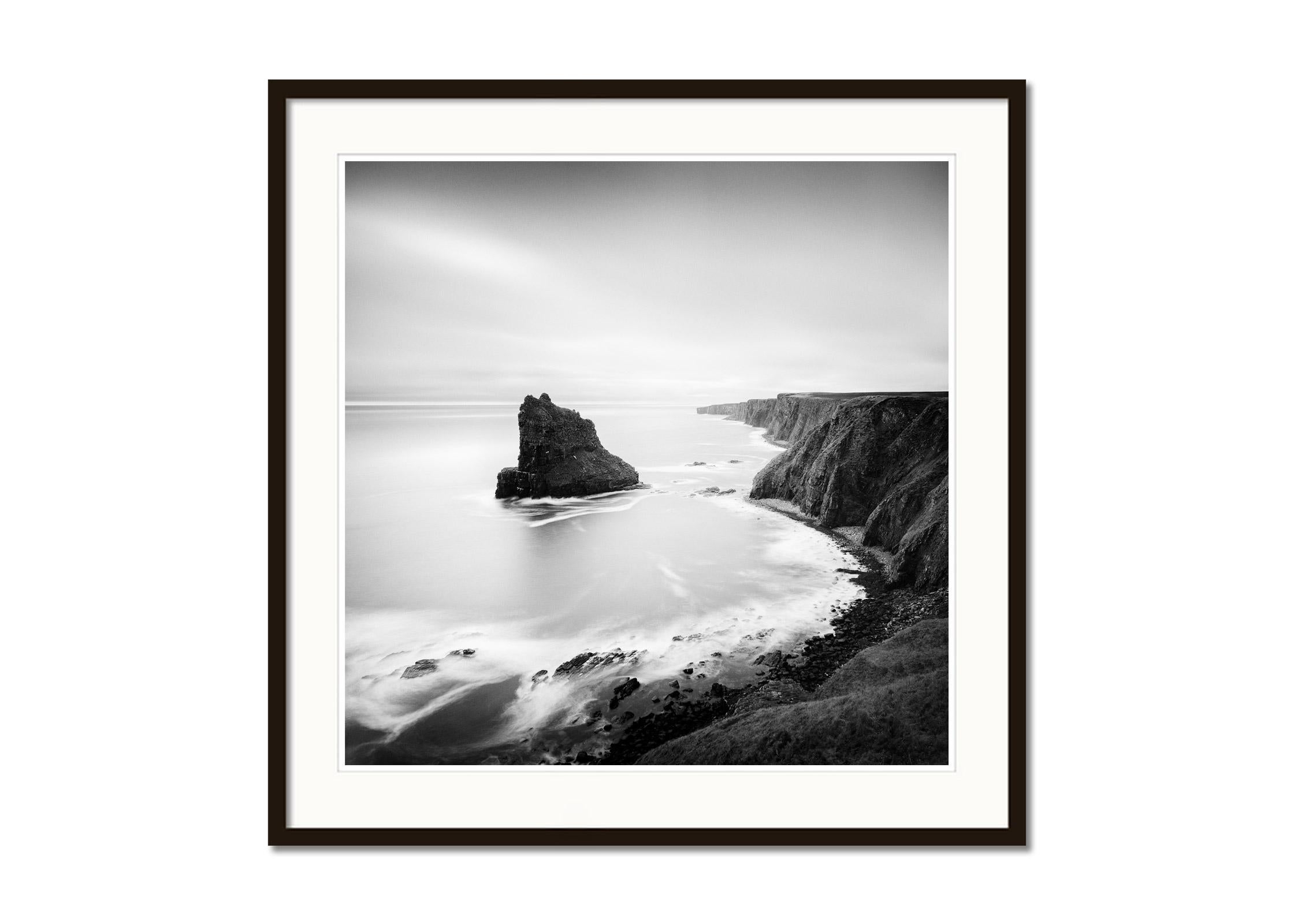 Surreal Moment, scottish coastline, black and white art photography, landscape - Contemporary Photograph by Gerald Berghammer, Ina Forstinger