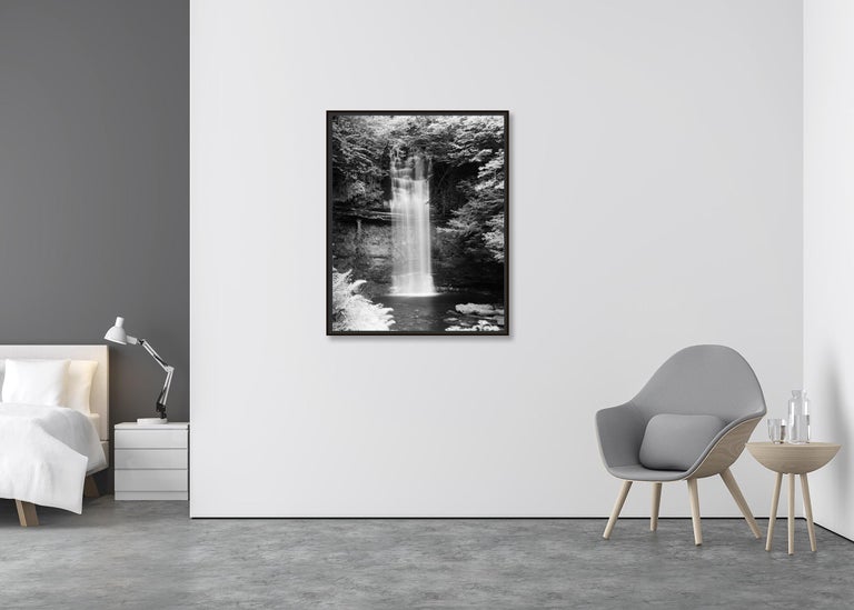Waterfall, Ireland, fine art contemporary black and white photography landscape - Contemporary Photograph by Gerald Berghammer, Ina Forstinger