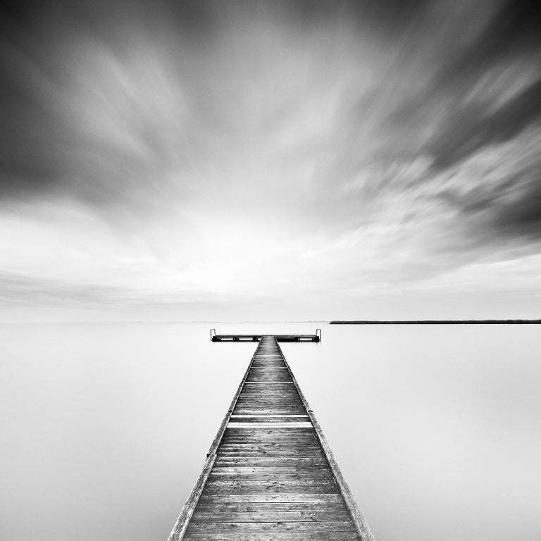 Winter Storm, Lake, Austria - Black and White long exposure fine art photography 1