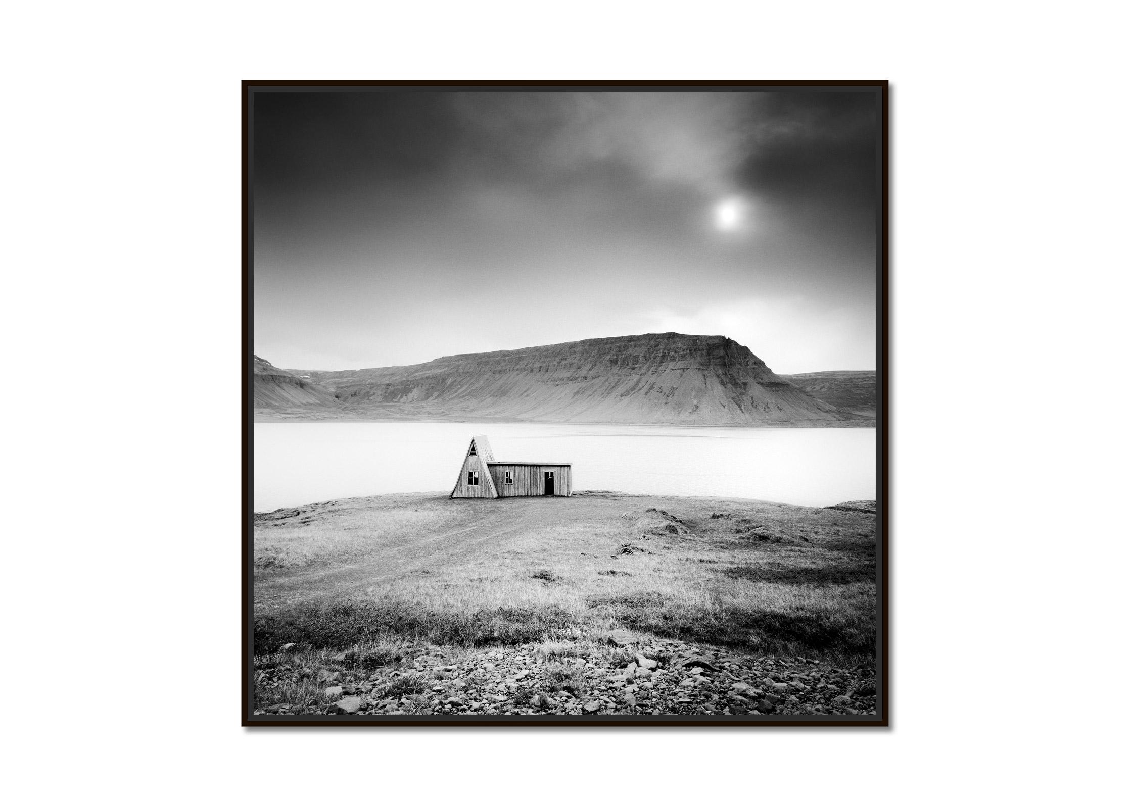 Abandoned Farmhouse, Iceland, black and white fine art landscape photography  - Photograph by Gerald Berghammer