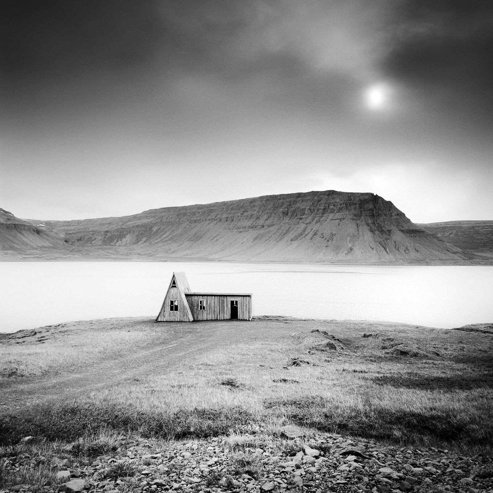 Abandoned Farmhouse, Iceland, black and white fine art landscape photography 