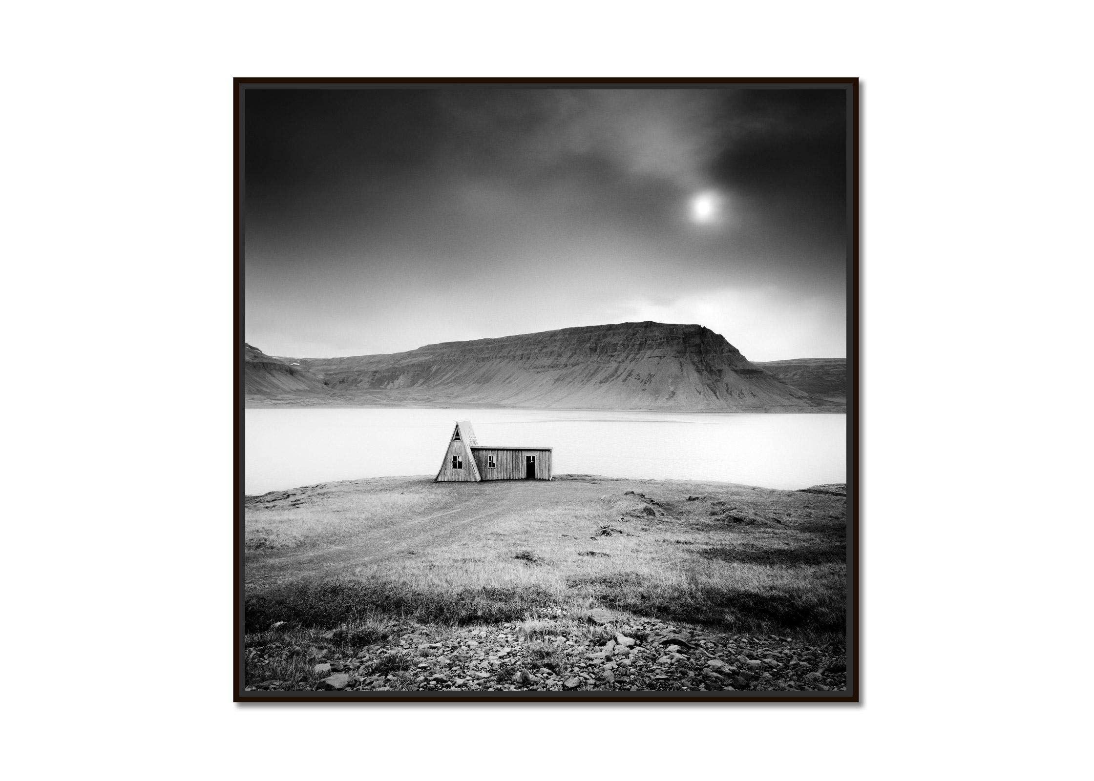 Abandoned Farmhouse, Iceland, black and white photography, landscape, fine art - Photograph by Gerald Berghammer