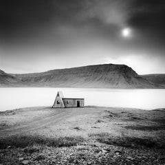 Ferme abandonnée, Islande, photographie noir et blanc, paysage, beaux-arts