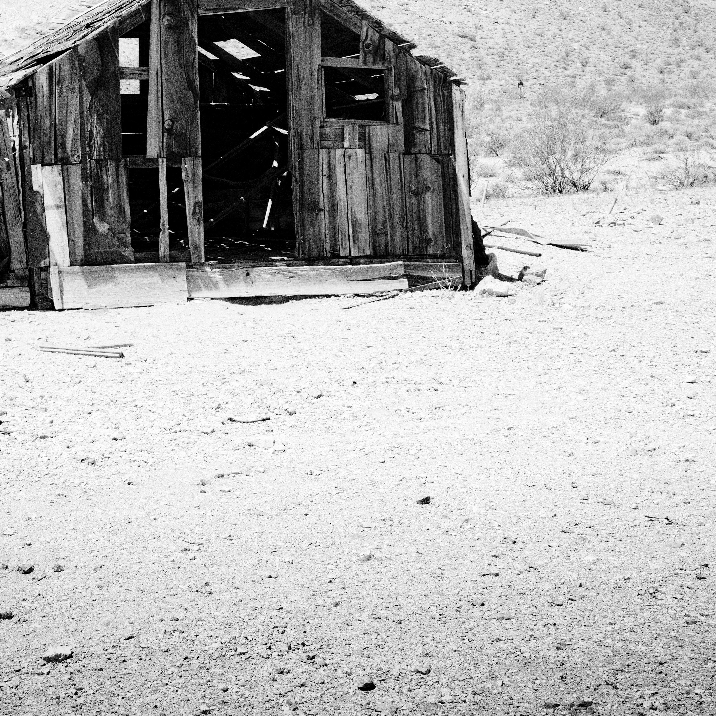 Abandoned, House, Desert, Arizona, USA, black and white landscape photography For Sale 3