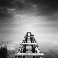 Muelle abandonado, Irlanda, fotografía en blanco y negro, paisaje marino de edición limitada