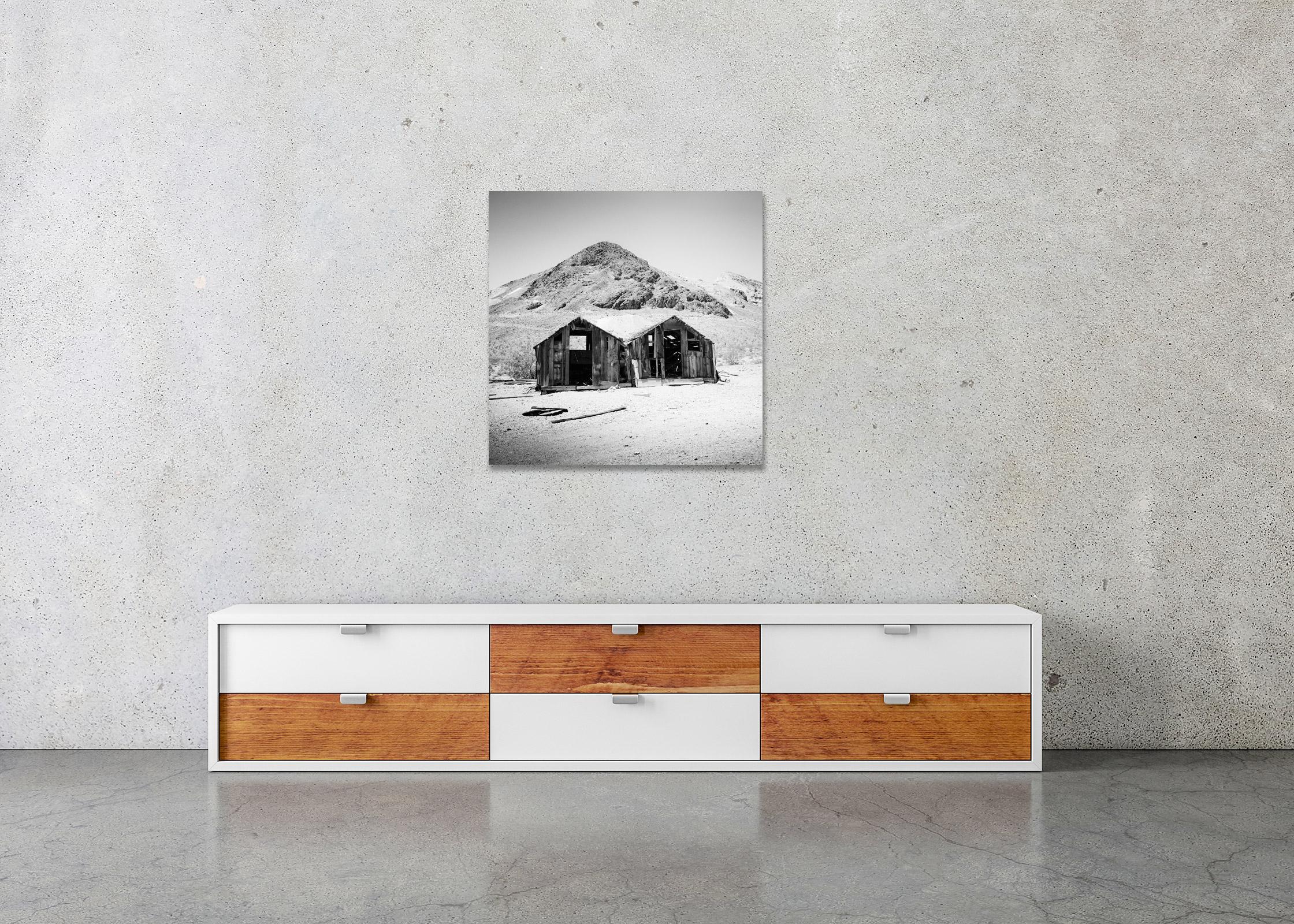 Abandonné, Maison, Désert, Arizona, USA, noir et blanc, paysage, photographie en vente 2