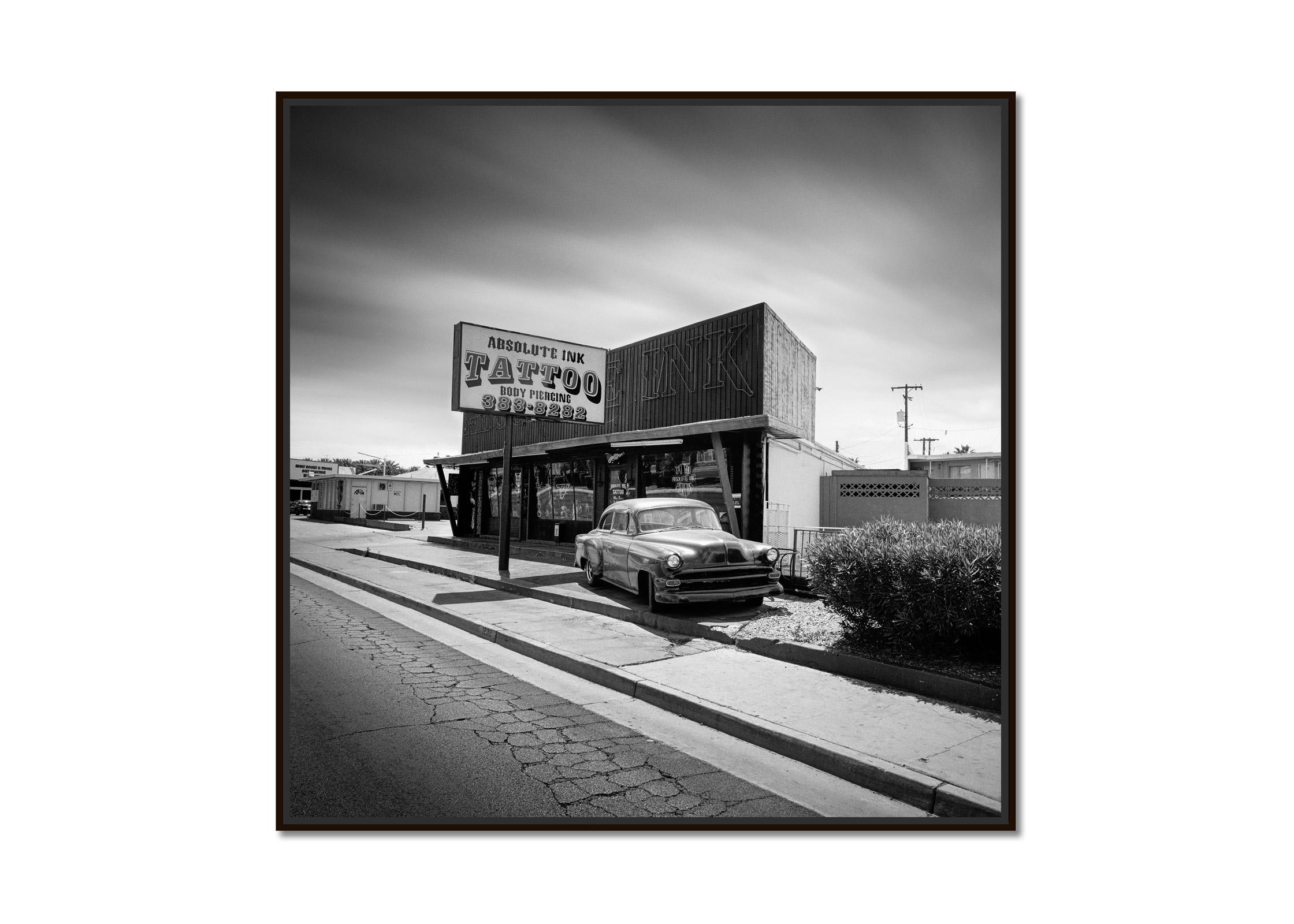 Absolute Ink Tattoo, Las Vegas, black and white, fine art photography, landscape - Photograph by Gerald Berghammer