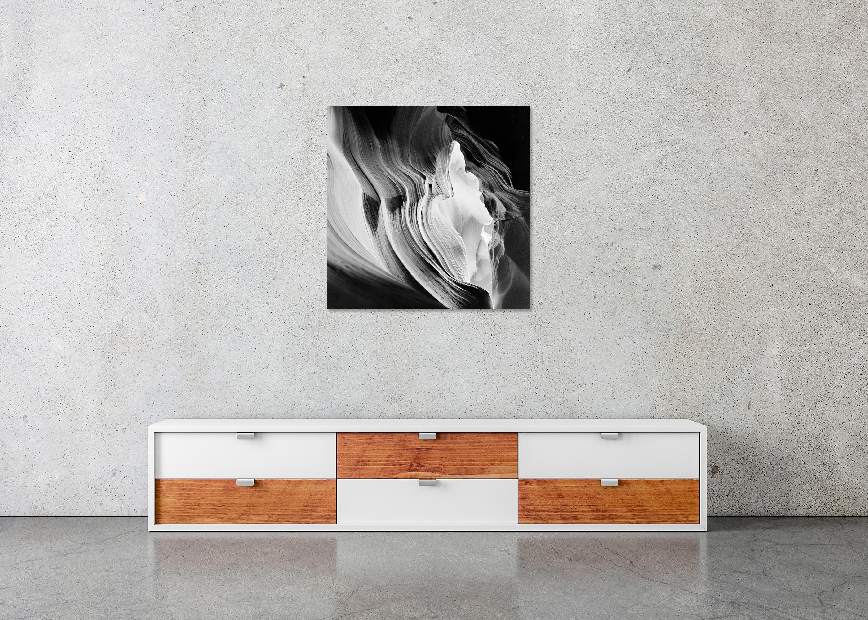 Abstract - Antelope Canyon Monochrome Print Limited Edition Landscape For Sale 4