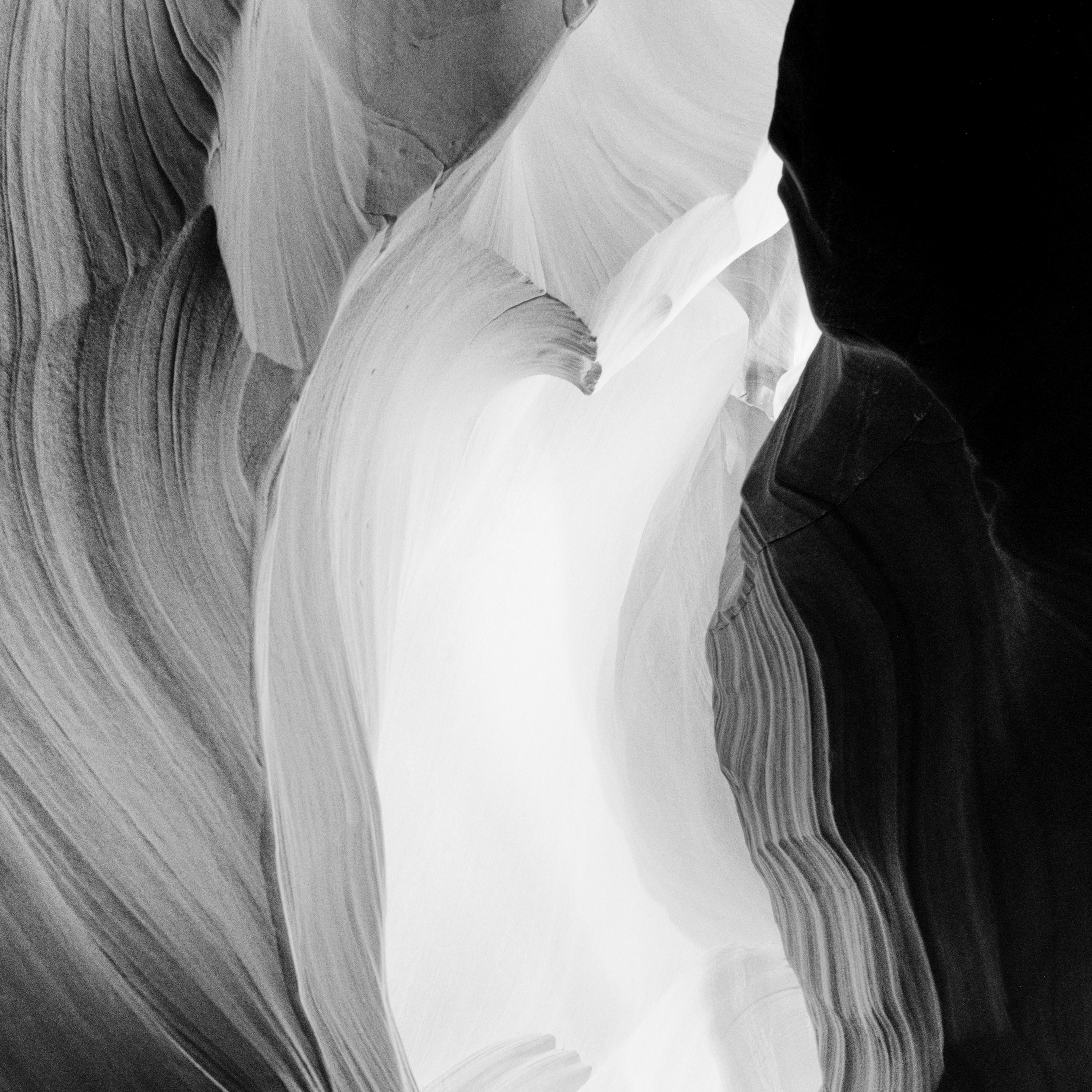 Antelope Canyon, Rock Formation, USA black and white hotography, art landscape For Sale 3