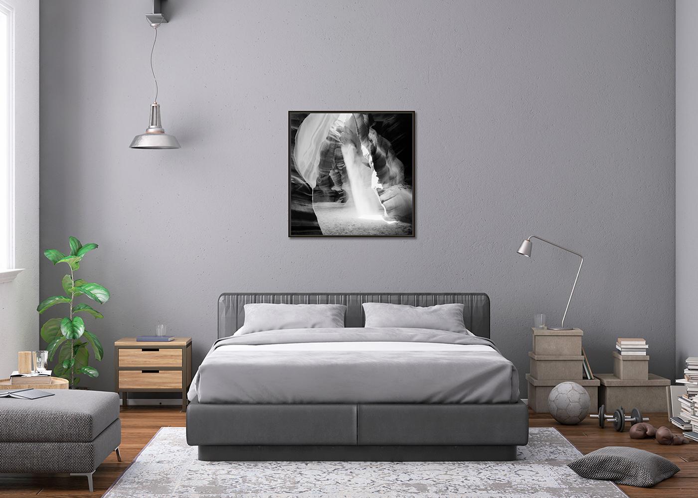 Antelope Canyon, Arizona, USA,  Schwarz-Weiß-Fotografie, Kunstlandschaft im Angebot 2