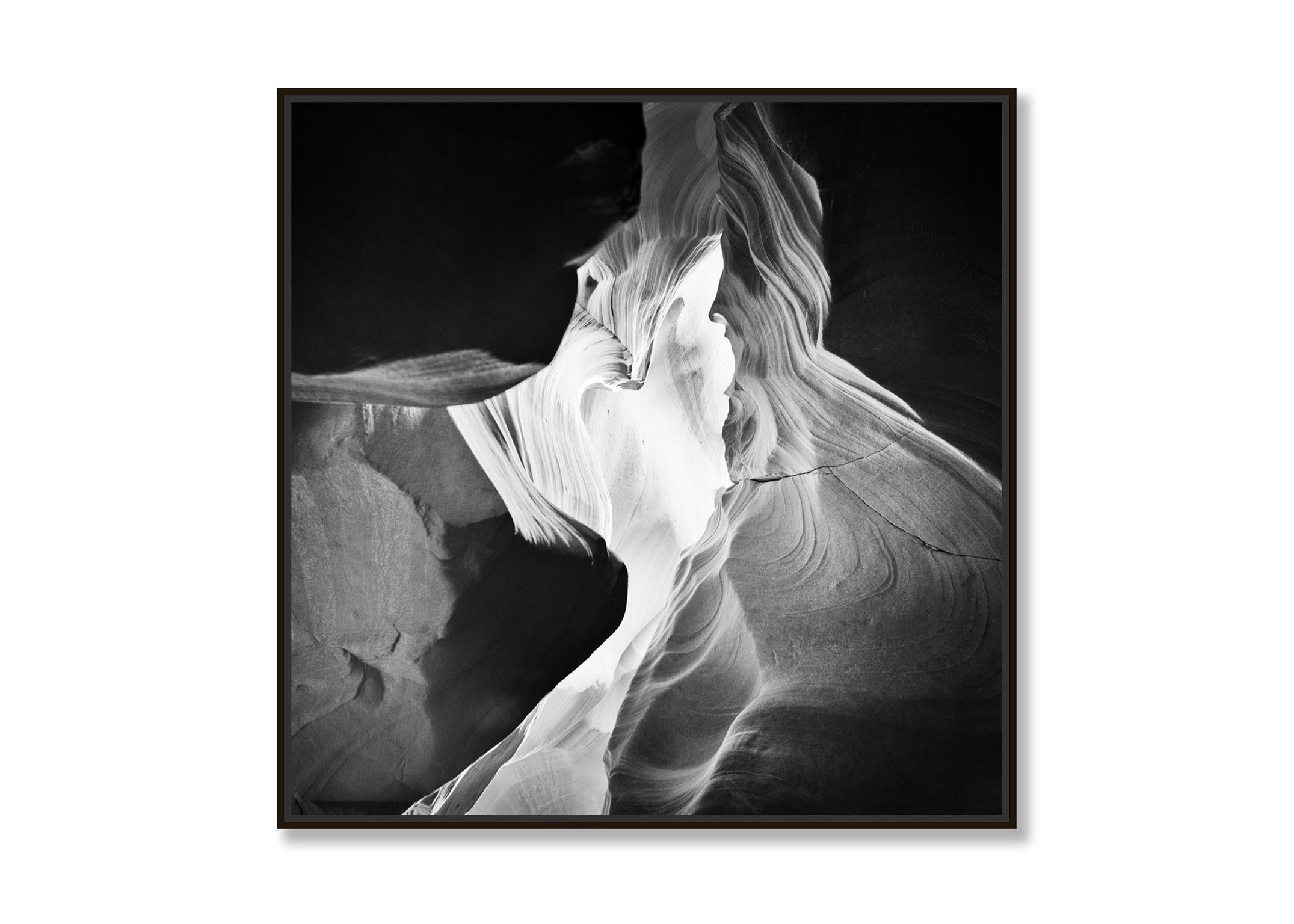 Antelope Canyon, Arizona, USA, black and white photography, medium landscape - Photograph by Gerald Berghammer