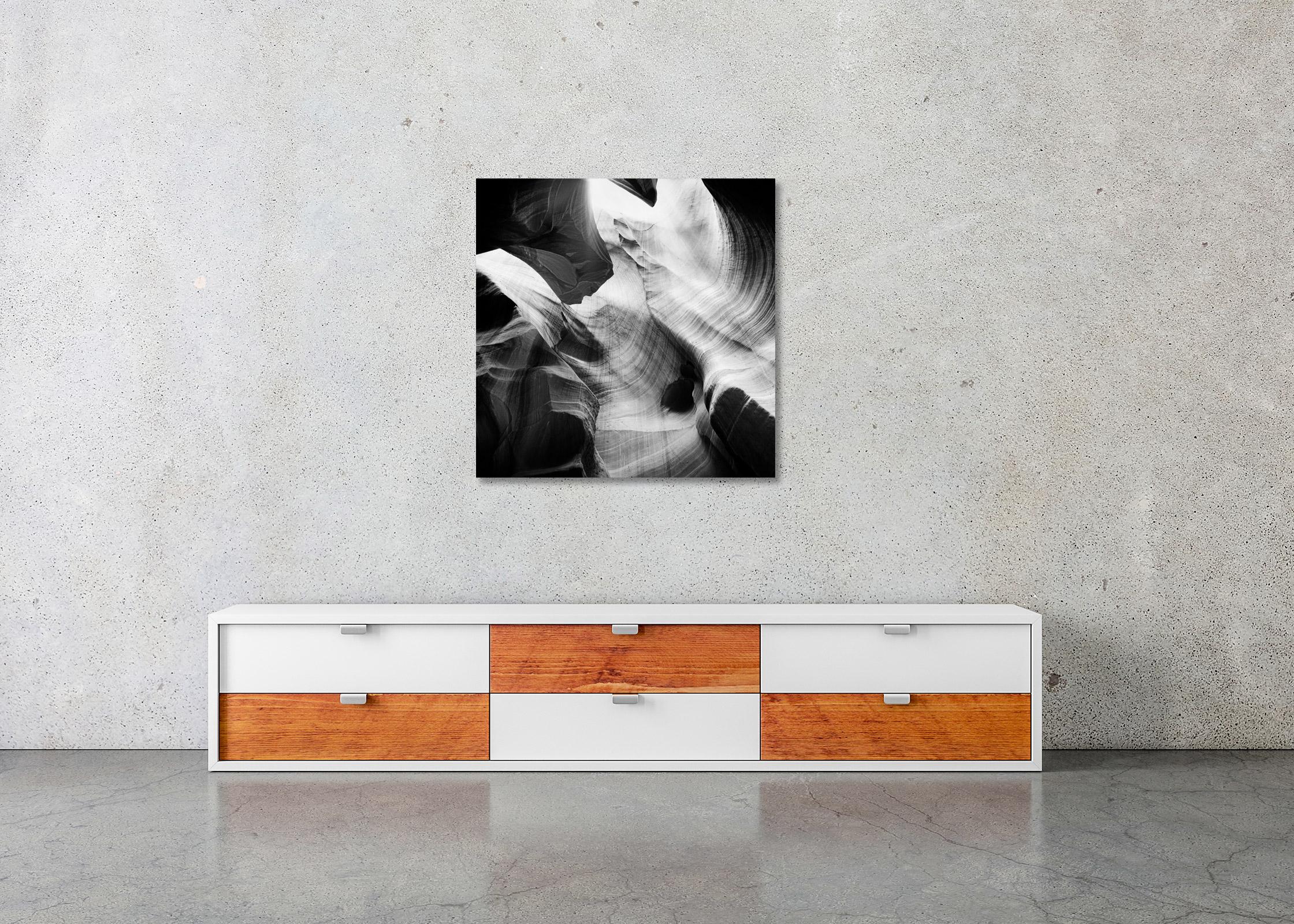 Antelope Canyon, Schwarz-Weiß-Fotografie, limitierte Auflage, Landschaft, Druck im Angebot 3