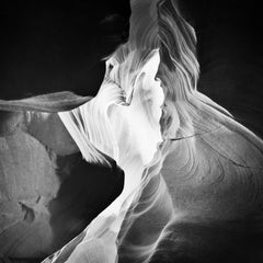 Antelope Canyon, Page, Arizona, USA, black and white art photography, landscape