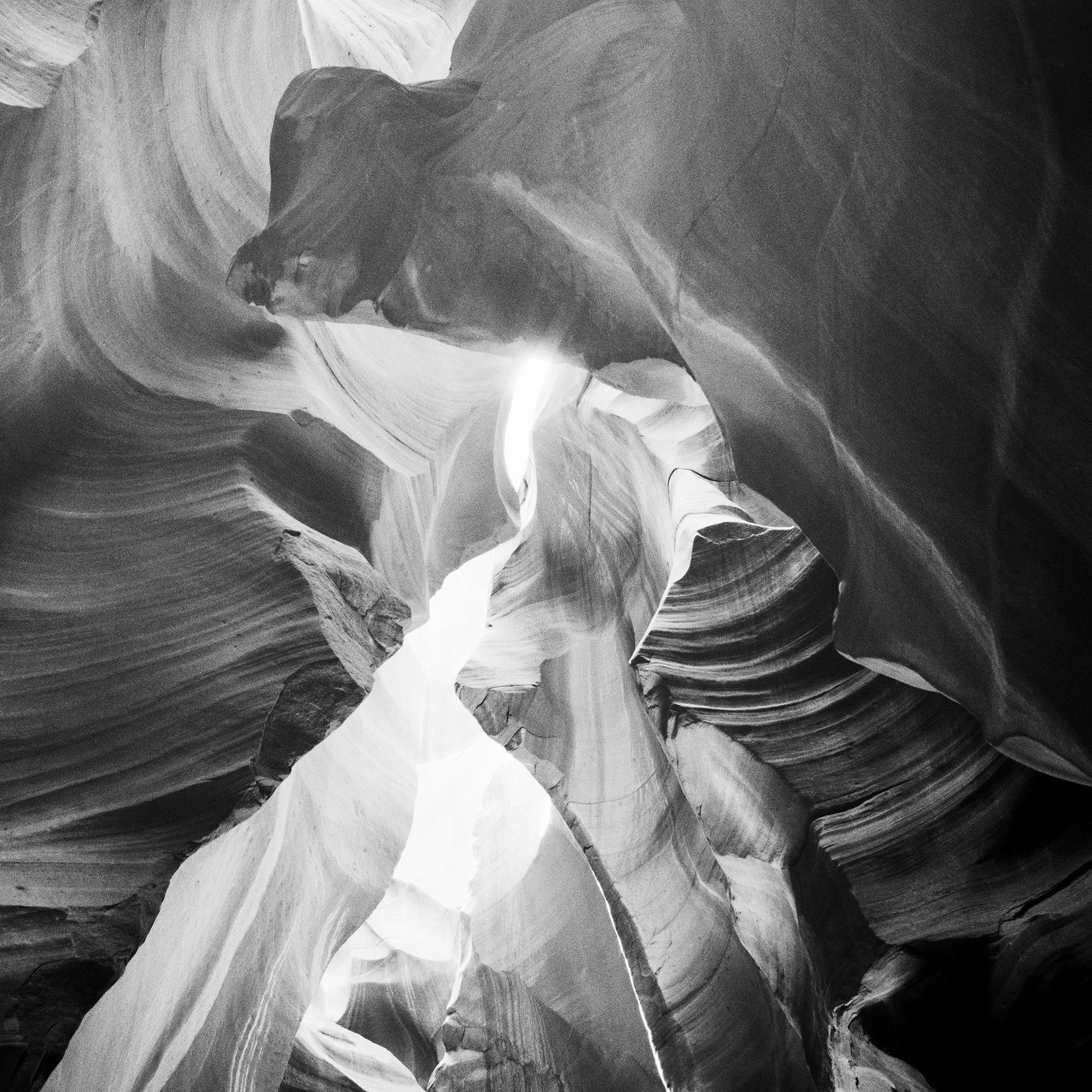 Antelope Canyon, rock formation, Arizona, USA, black white photography landscape For Sale 4