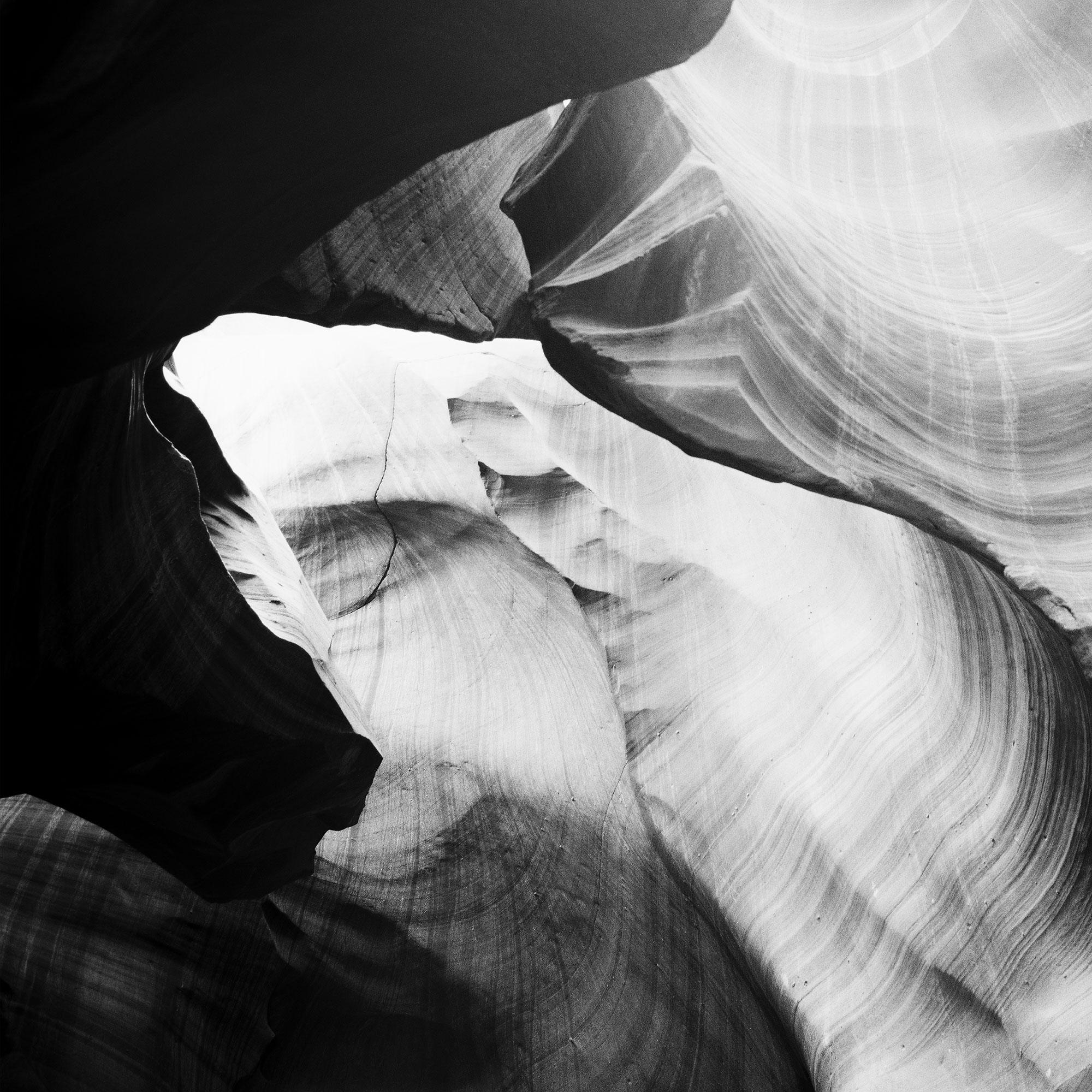 Antelope Canyon rock formation monochrome abstract For Sale 2