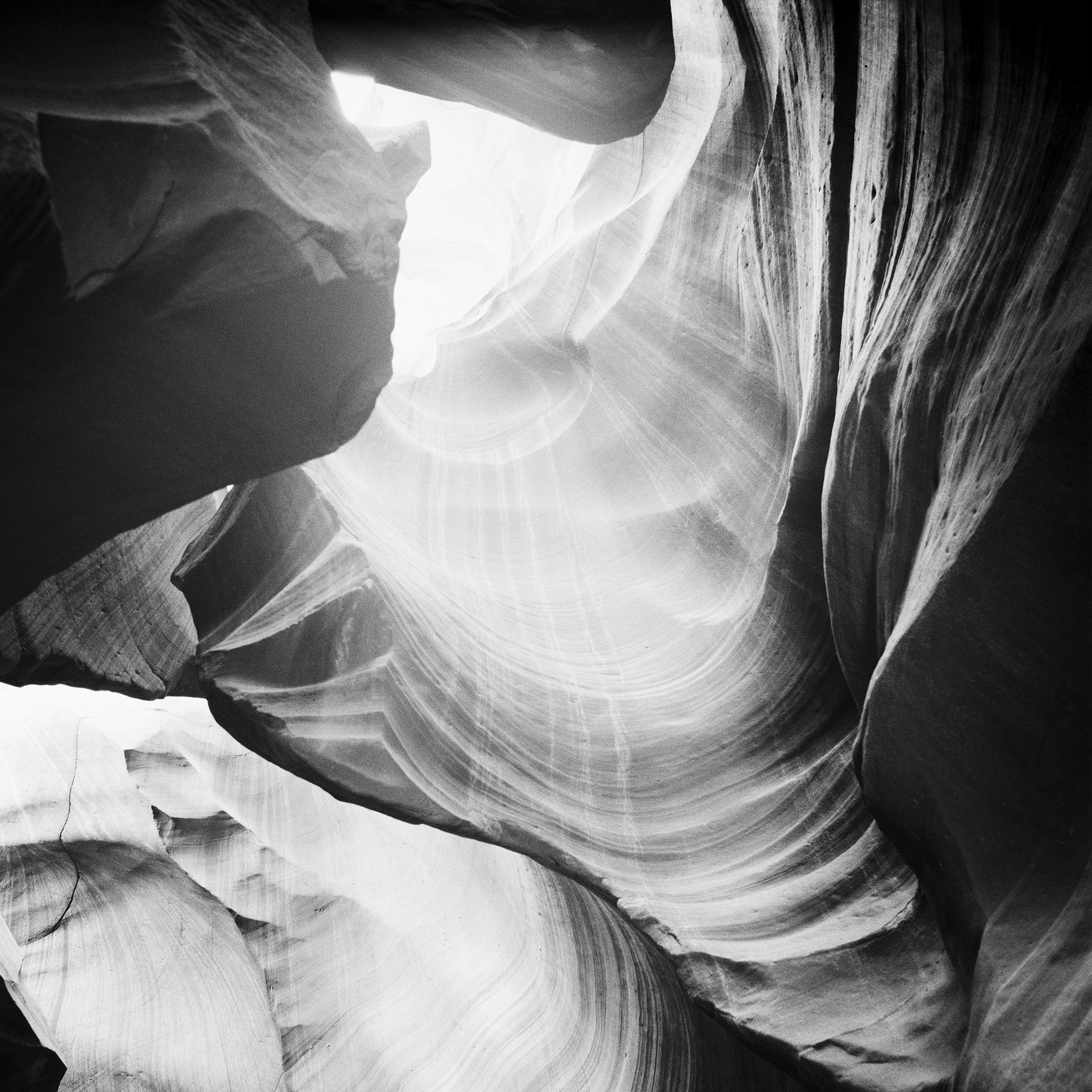 Antelope Canyon rock formation monochrome abstract For Sale 3