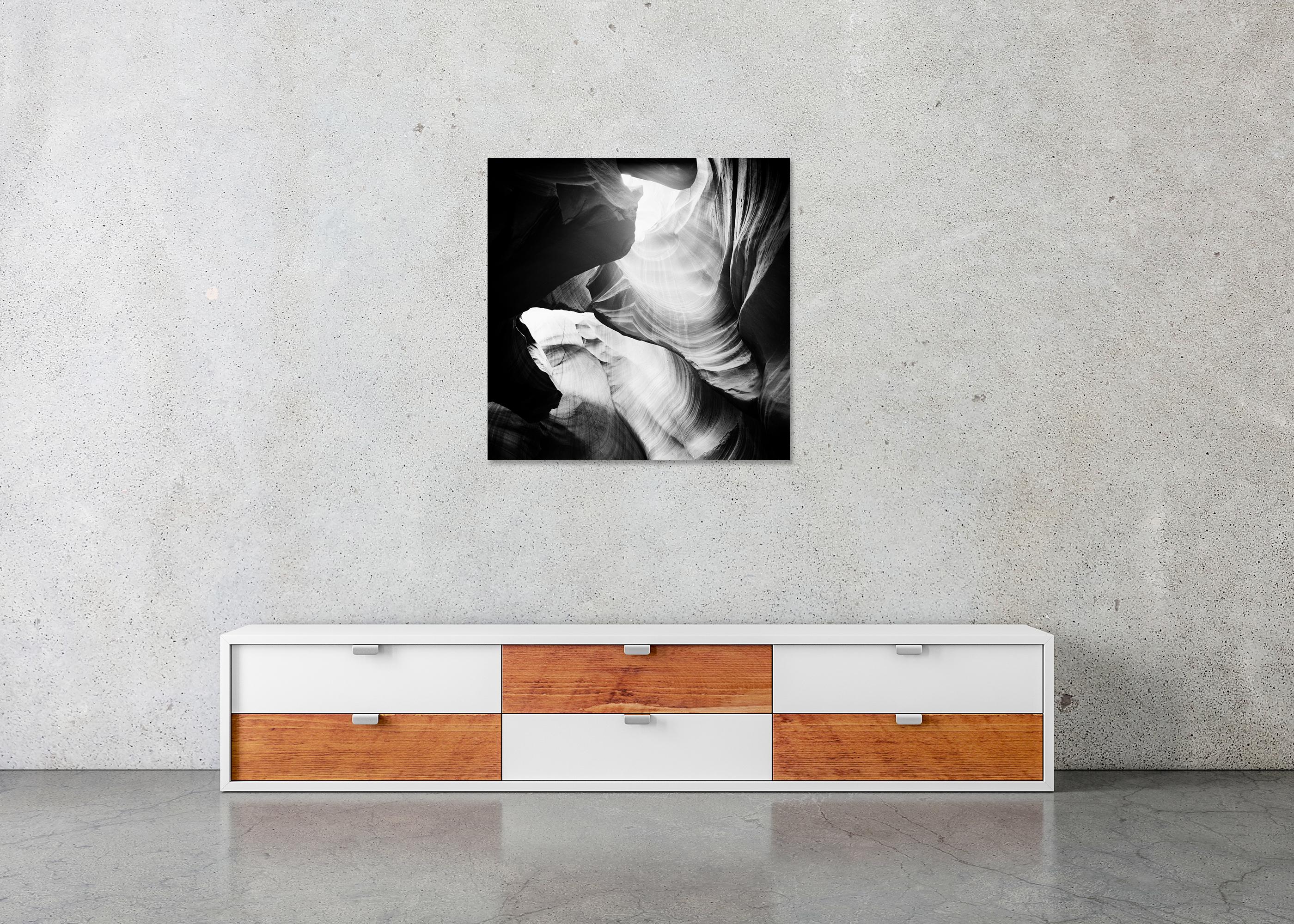Antelope Canyon rock formation monochrome abstract For Sale 1