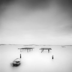 Aquaculture Structures, Italy, black and white fine photography, landscapes  