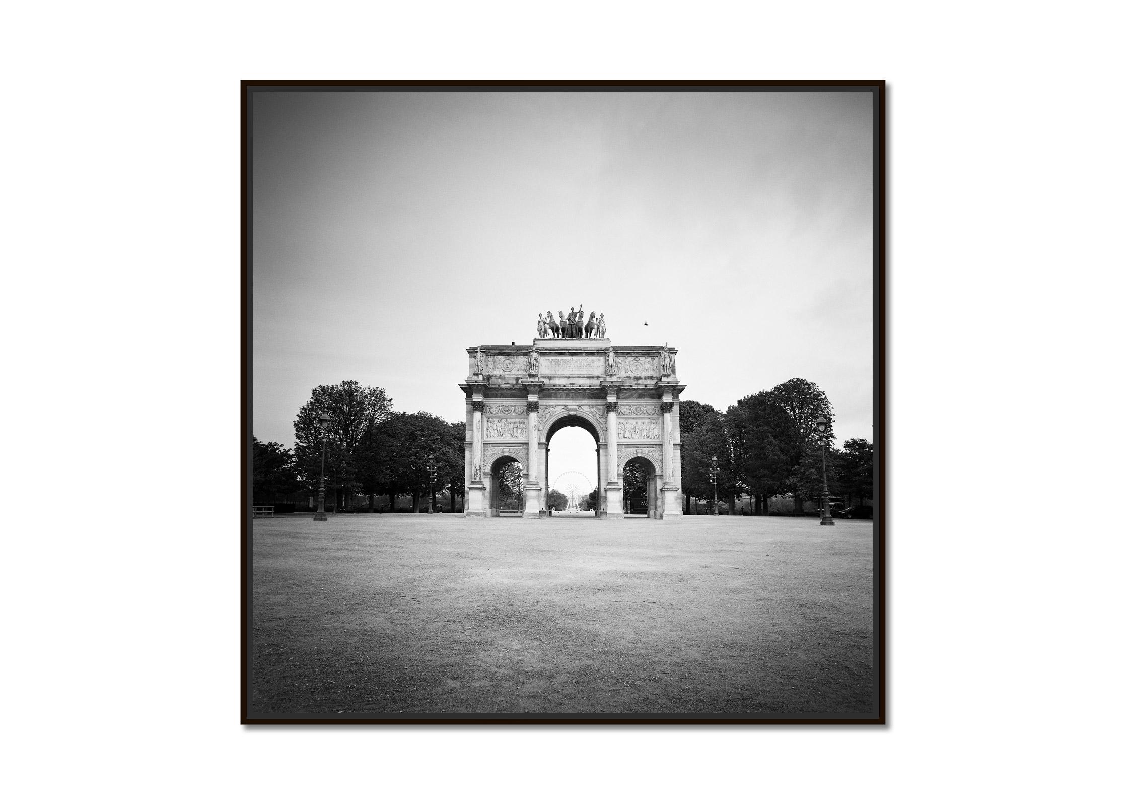 Arc de Triomphe du Carrousel, Paris, black and white art cityscape photography - Photograph by Gerald Berghammer