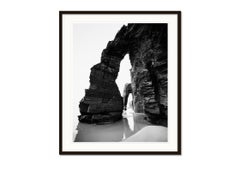 Arcos, Playa de Catedrais, formación rocosa, fotografía en blanco y negro, paisaje