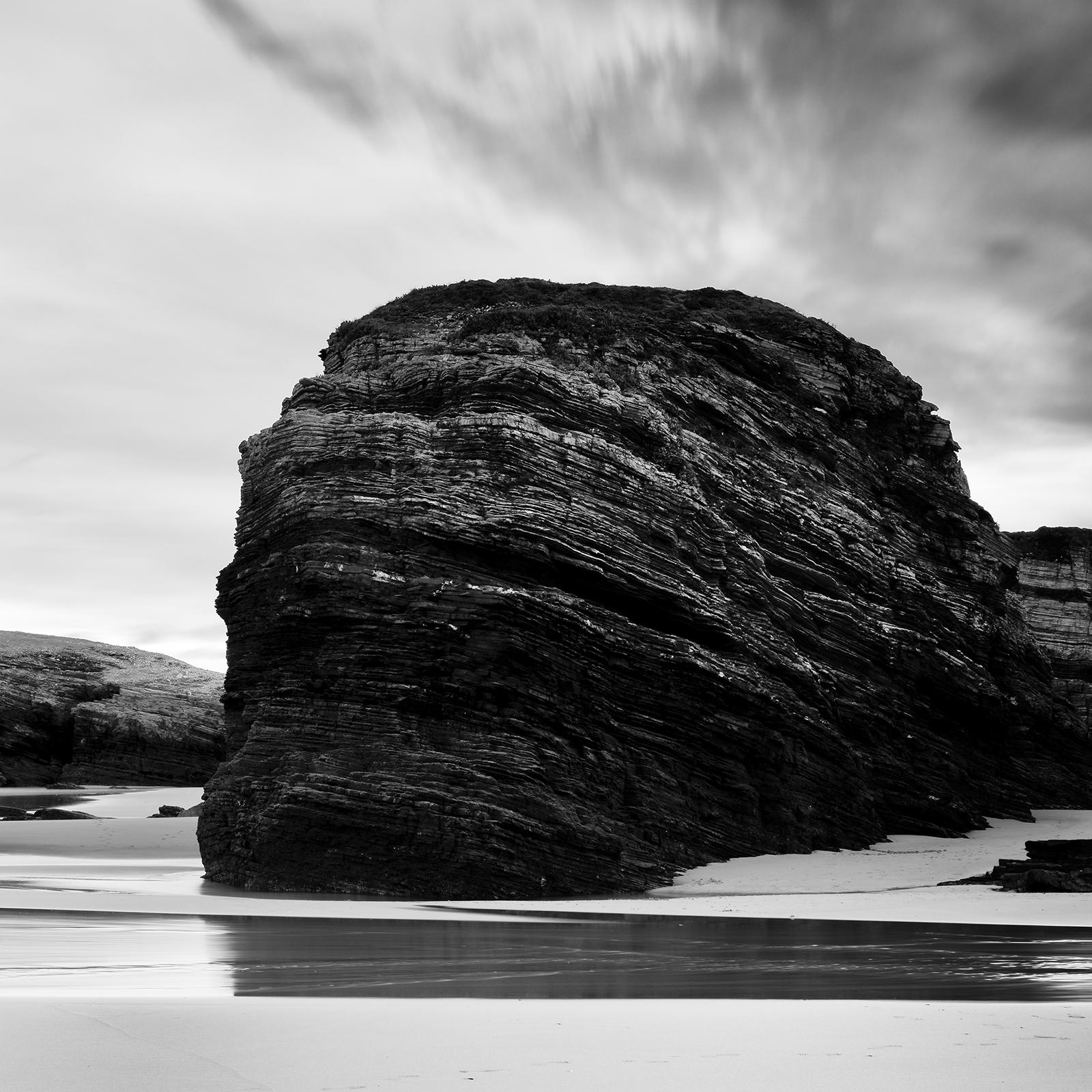 As Catedrais Beach, giant rocks, black and white fine art landscape photography For Sale 4