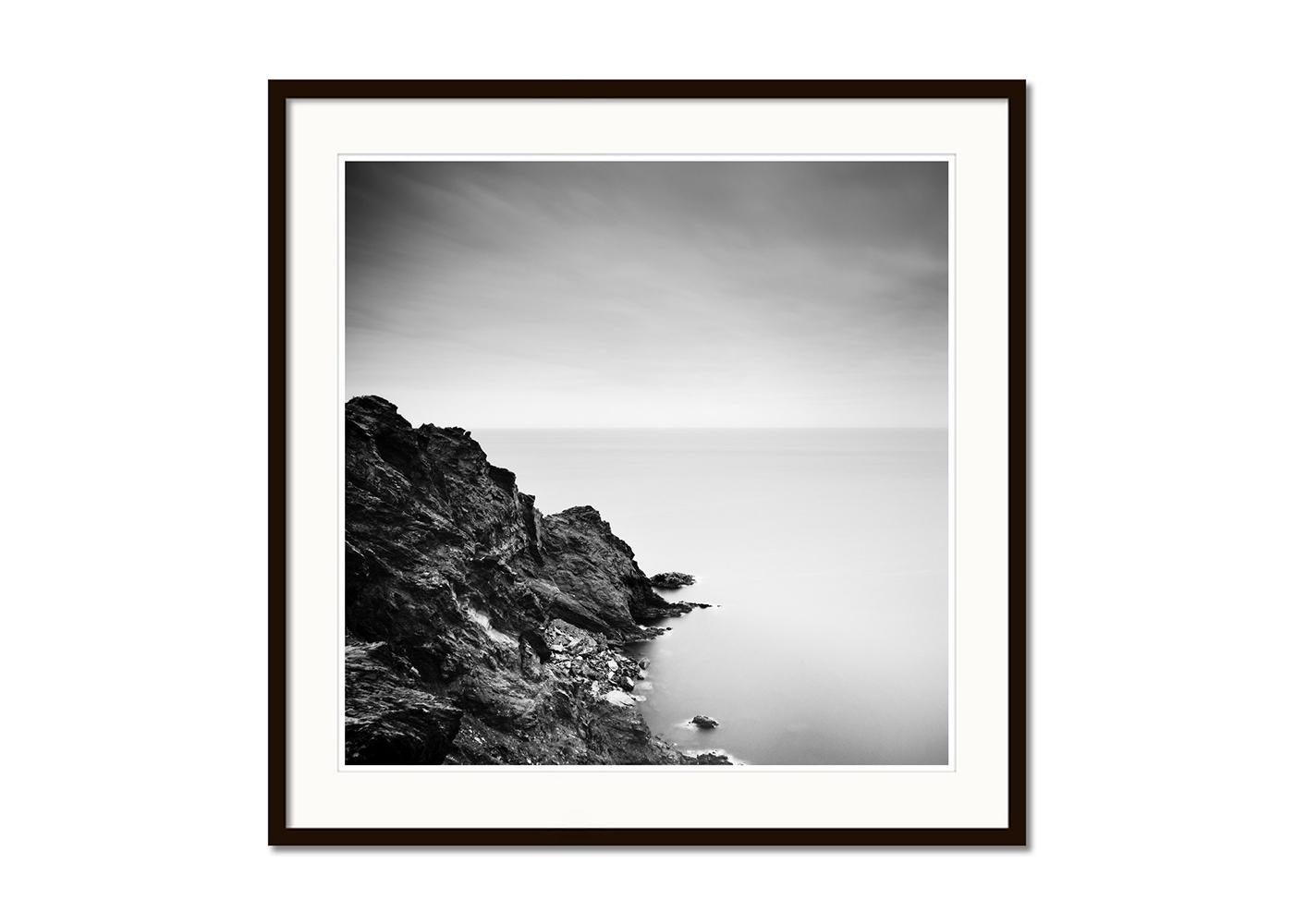 Atlantic Coast, monchrome photograph, minimalist landscape, limited edition - Gray Landscape Photograph by Gerald Berghammer
