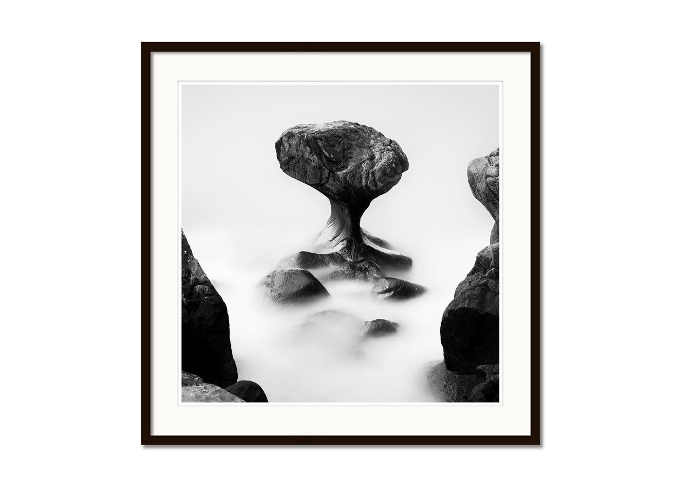 Attracted by the Sea, minimalist photograph, limited edition seascape print - Gray Black and White Photograph by Gerald Berghammer