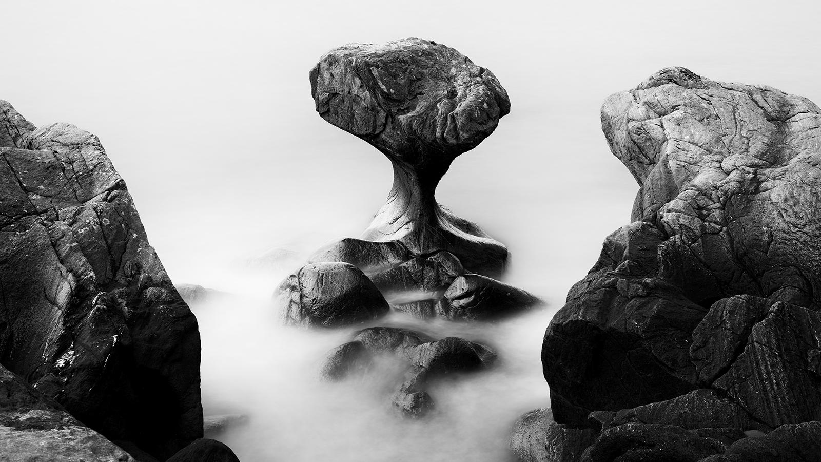 Gerald Berghammer Landscape Photograph - Attracted by the Sea, Rock Formation, minimalist landscape photography, limited