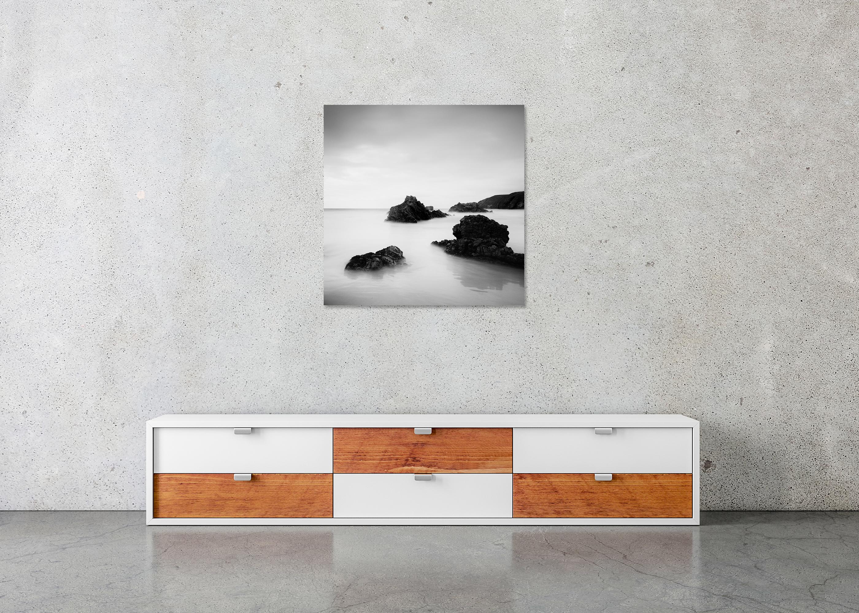 Plage Whiting, littoral, Écosse, photographie de paysage en noir et blanc en vente 4