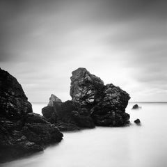 Winning Beach, Schottland, Kunstschwarz-Weiß-Fotografie, Landschaft