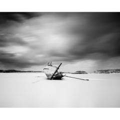 Bad Eddies Boat, Ireland, black and white photograph, limited edition, landscape