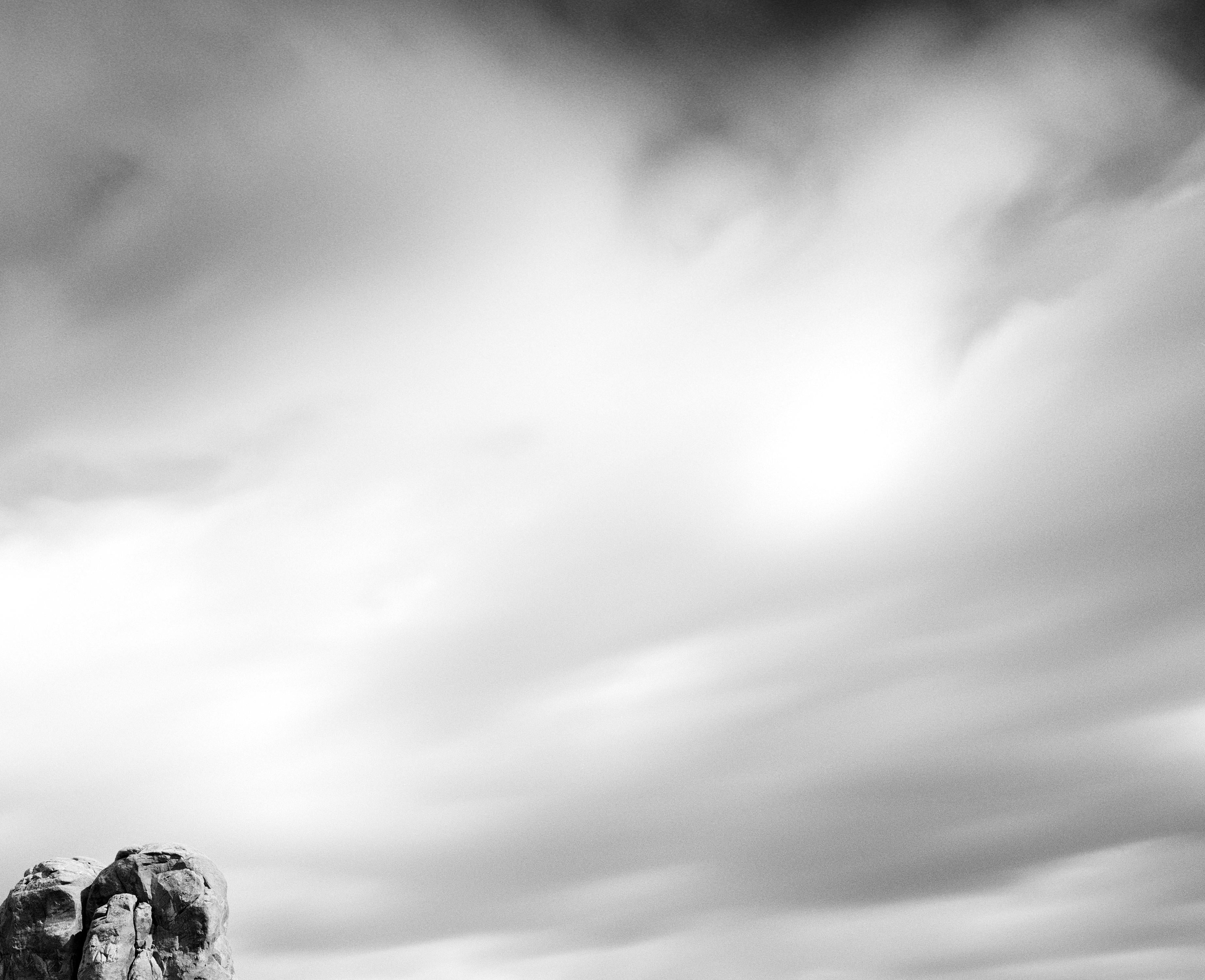 Balanced Rock, Arches National Park, USA, black and white photography, landscape For Sale 3