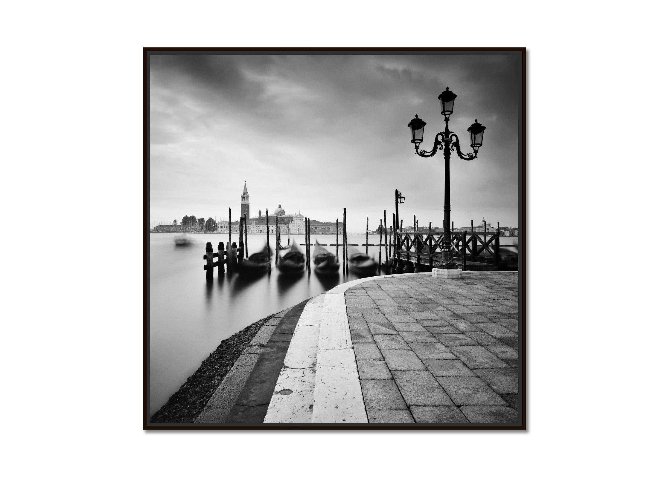   Basilica di San Giorgio Maggiore, black and white photography, art cityscape - Photograph by Gerald Berghammer