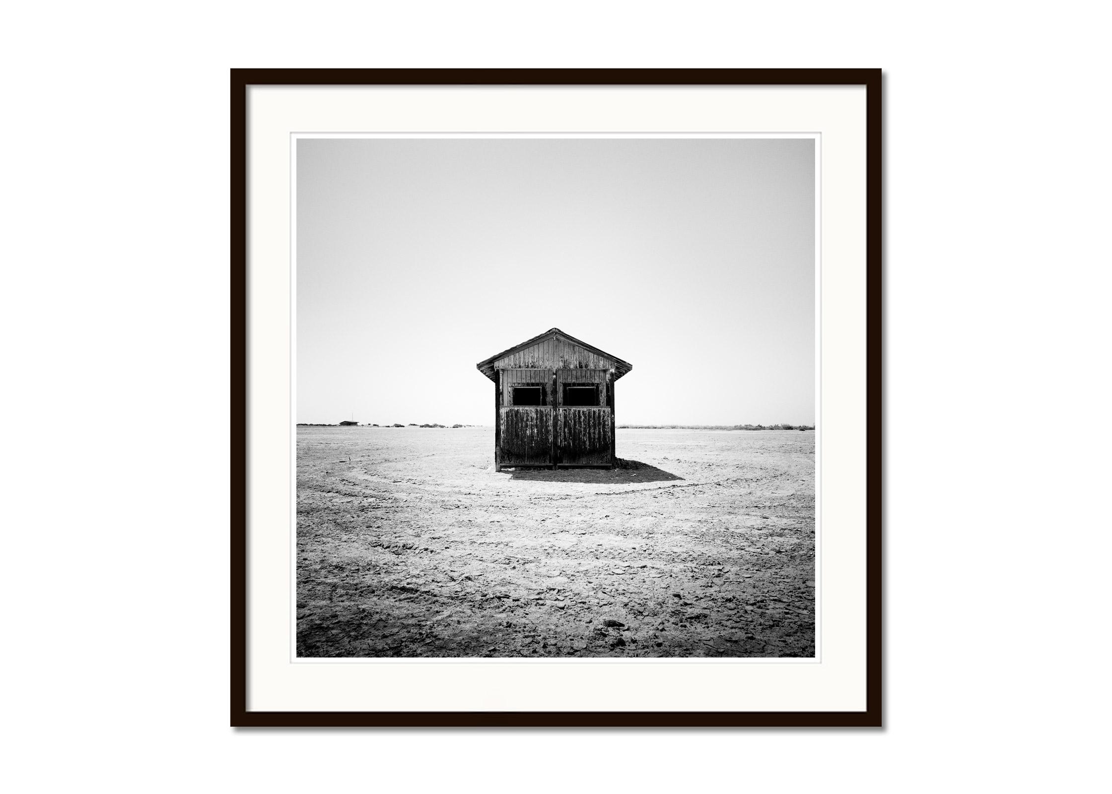 Bath House, Salton Sea, California, USA, black and white landscape photography - Contemporary Photograph by Gerald Berghammer