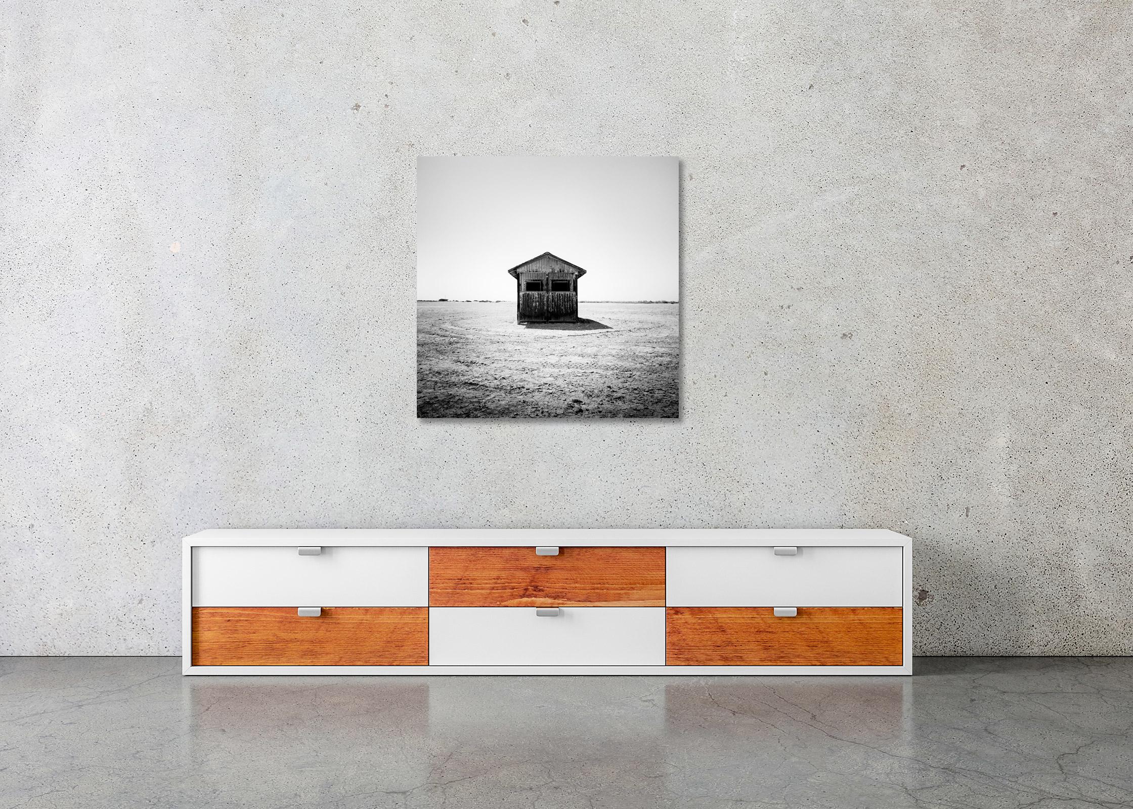 Bath House, Salton Sea, California, USA, black and white landscape photography For Sale 1
