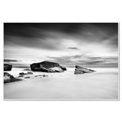 Baia di Biscaglia, Rocce Giganti, Costa Atlantica, Spagna, paesaggio in bianco e nero