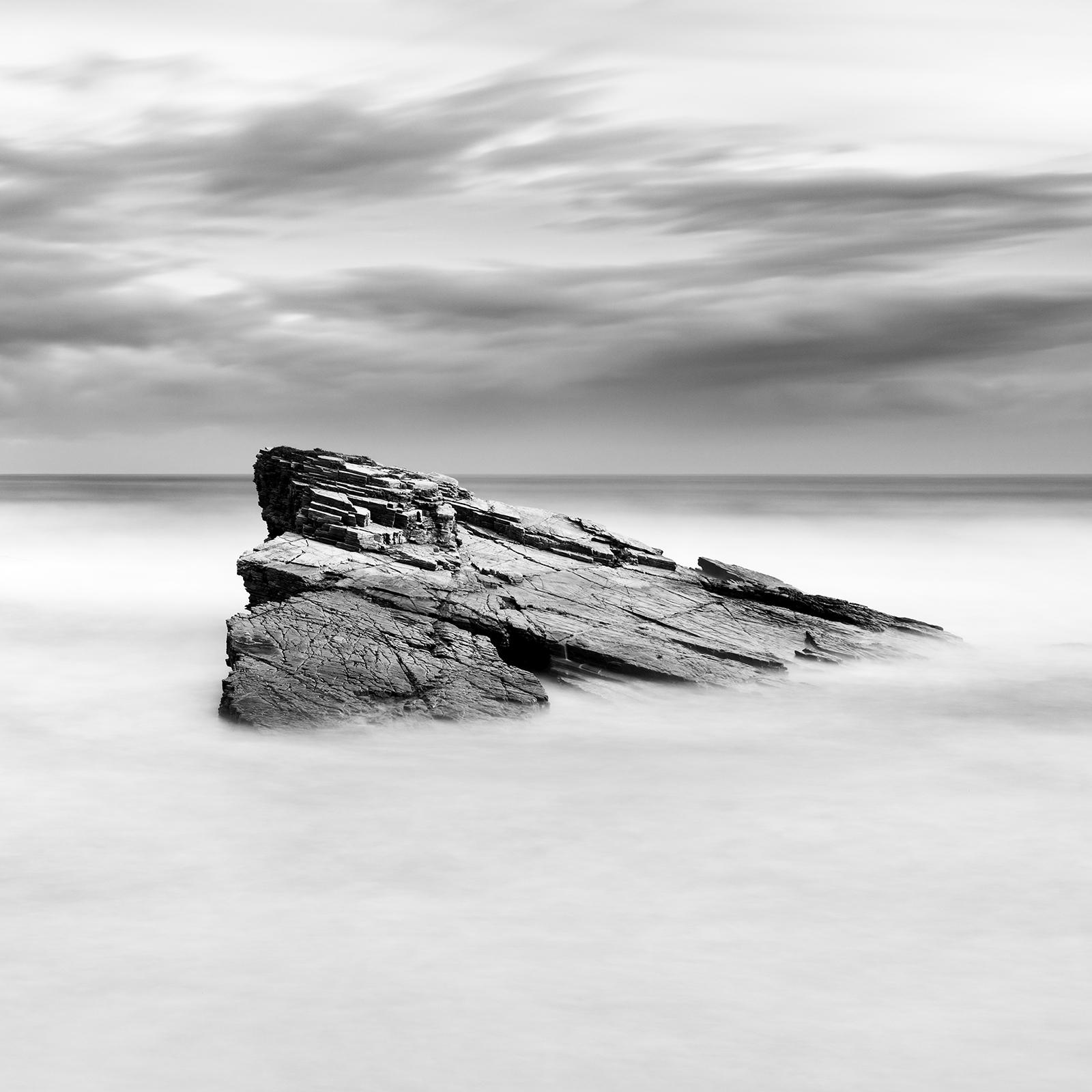 Bay of Biscay, Giant Rocks, Atlantic Coast, Spain, black and white landscape  For Sale 5