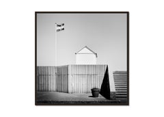 Beach Huts, Hauts-de-France, black and white photography, art print, landscape